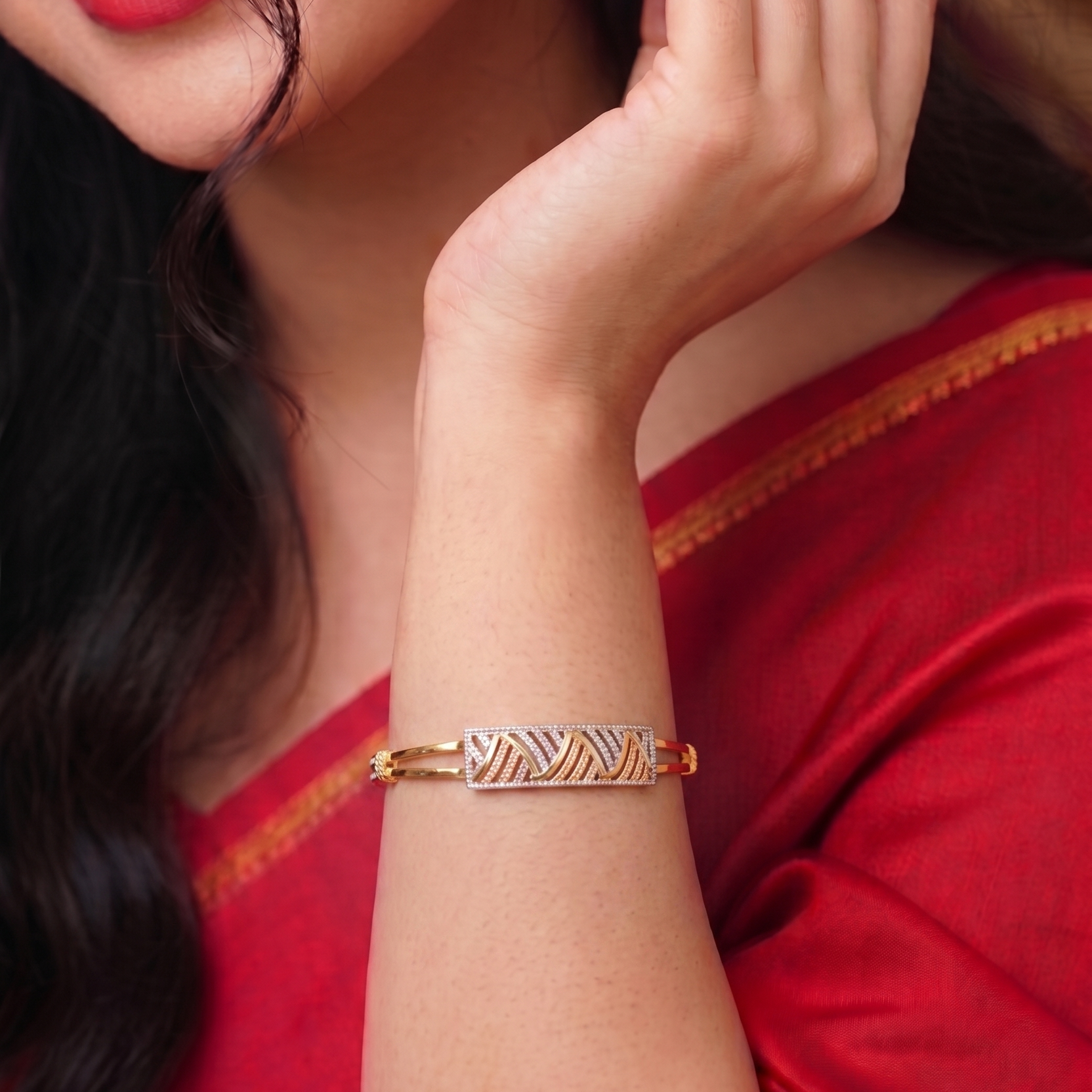 Rodium Cutting Bangle