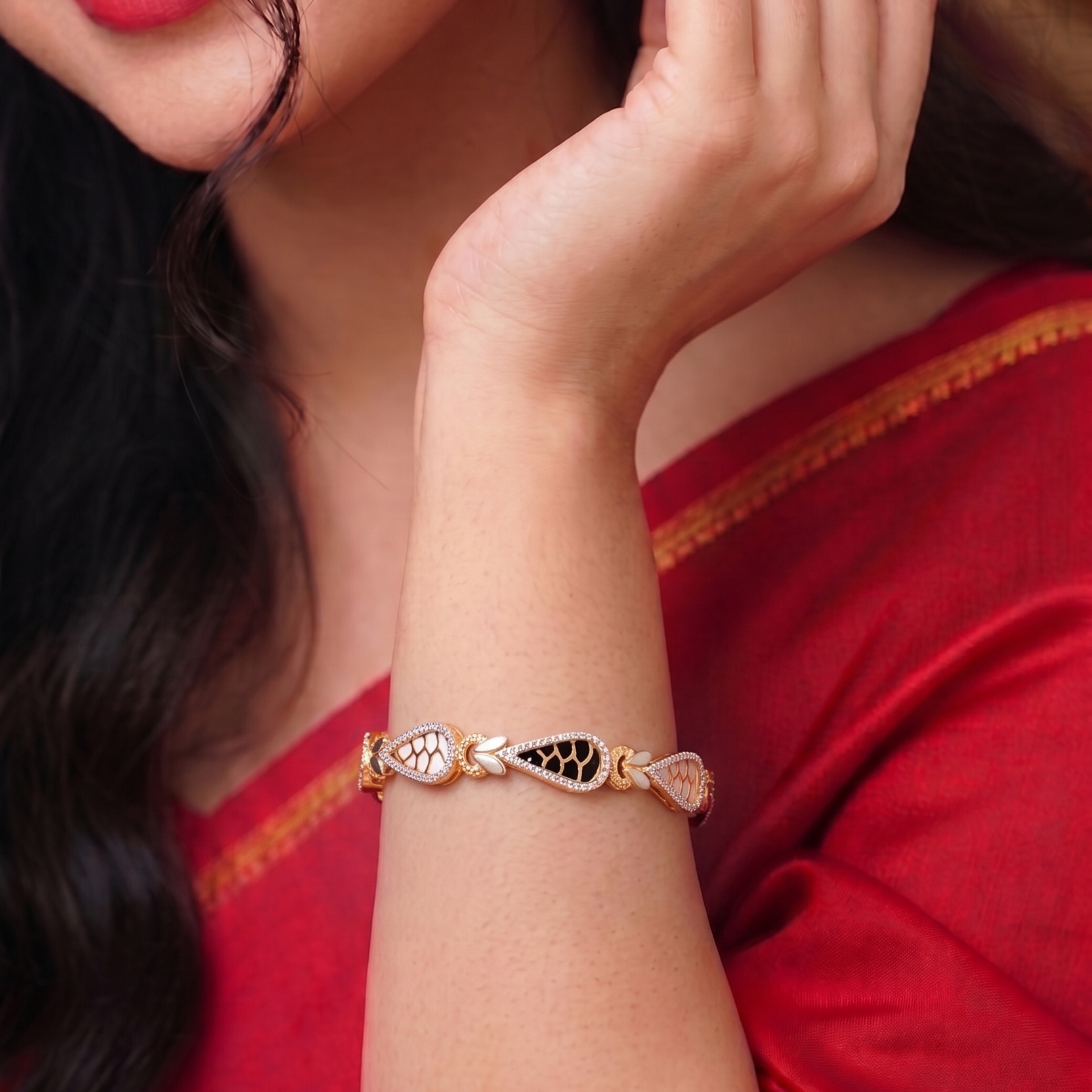 Rodium Cutting Bangle